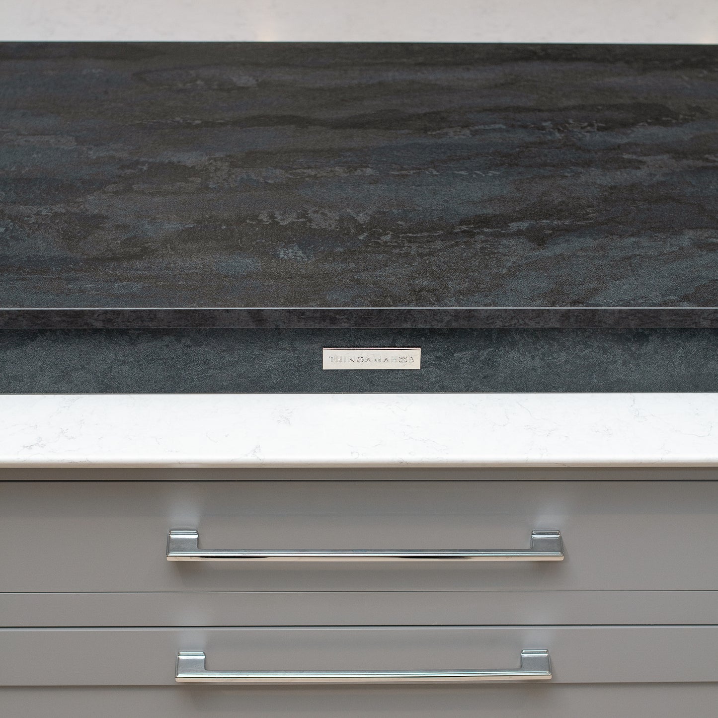 Wooden Hob Cover, Gas, Straight Angle, Black Silk
