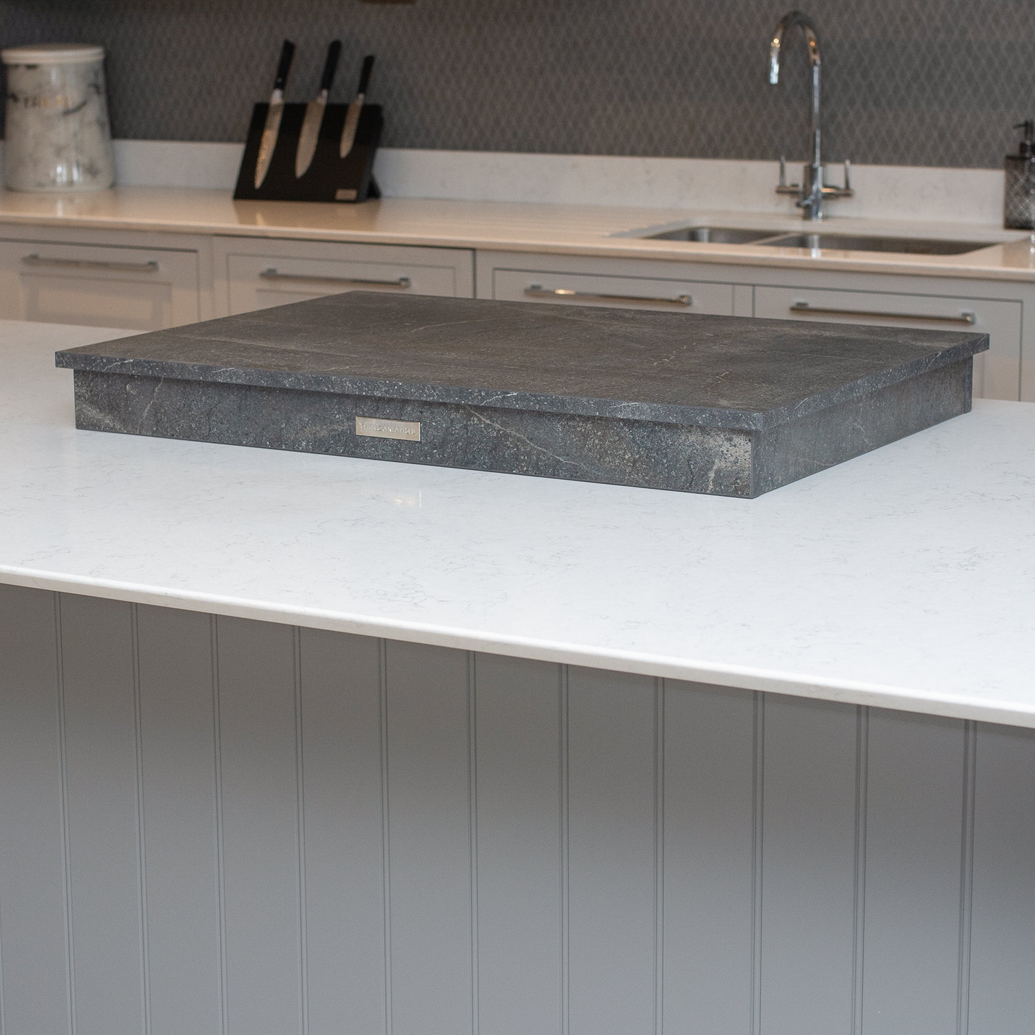 Concreate Hob Wooden Hob Covers For Electric & Gas Operated Hobs - Grey Slate ...